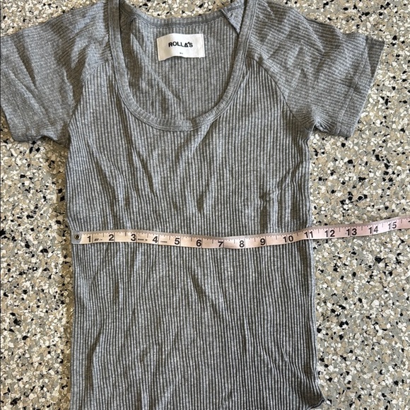 ROLLA'S Gray Ribbed Women's Top - Picture 6 of 6
